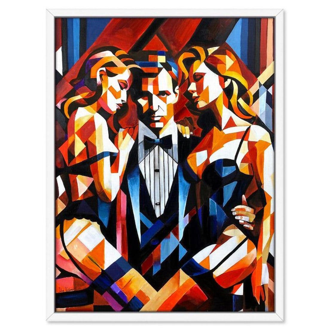 Chloe Victoria, "Fragmented Beauty" Framed One-of-a-Kind Mixed Media Overpaint on Canvas, Hand: Fragmented Beauty is a one-of-a-kind mixed media overpaint on canvas by Chloe Victoria, hand signed by the artist. This piece comes custom framed. Includes Letter of Authenticity. Measures approx. 43"