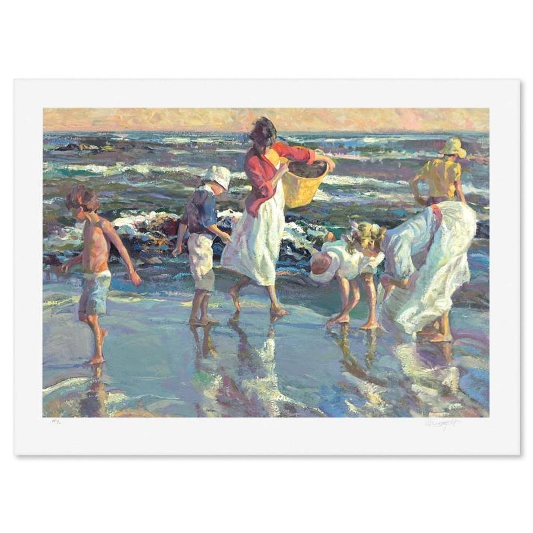 Don Hatfield, "Fall Tides" Limited Edition Printer's Proof Serigraph, Numbered 1/11 and Hand Signed: Fall Tides is a limited edition printer's proof serigraph on paper by Don Hatfield, numbered 1/11 and hand signed by the artist. Includes Letter of Authenticity. Measures approx. 31.5" x 42" (border),