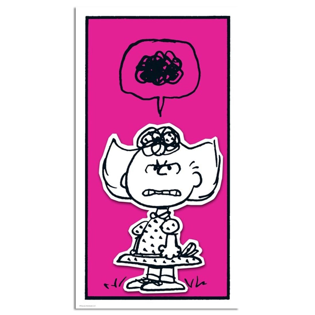 Peanuts, "Crabby Sally: Magenta" Hand Numbered Limited Edition Fine Art Print with Certificate of: A vibrant and striking edition portraying the simple yet emotive art of Charles. M. Schulz, creator of PEANUTS . You'll love the color, it really POPS in person! It looks incredible on the wall and wi