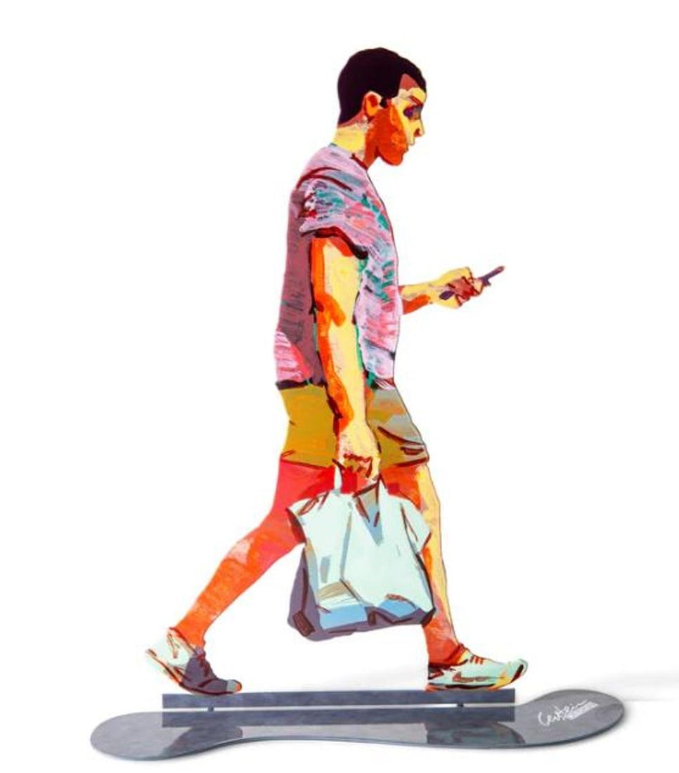 David Gerstein- Free Standing Sculpture "APPLE MAN": Artist: David Gerstein. Medium: Free Standing Sculpture. Title: APPLE MAN. Size: 16.3" x 11.4". Signature: Signed. Certificate of Authenticity: Is included. Additional: This piece is free standing scu