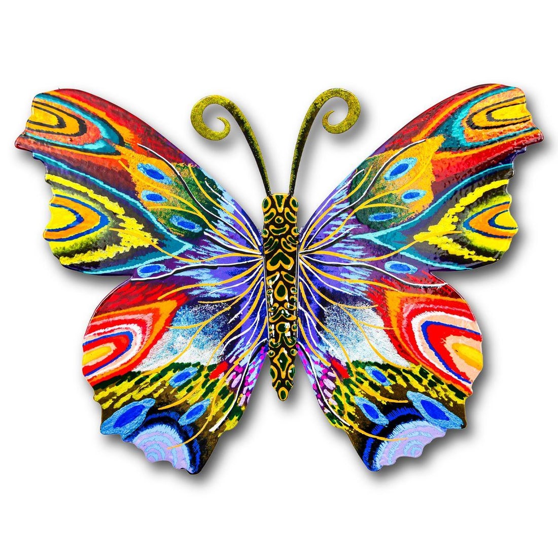 Patricia Govezensky- Original Painting on Cutout Steel "Butterfly": Artist: Patricia Govezensky. Medium: Original Painting on Cutout Steel. Title: Butterfly. Size: 9" x 12". Signature: Hand Signed by the Artist. Certificate of Authenticity: From the publisher. Referen