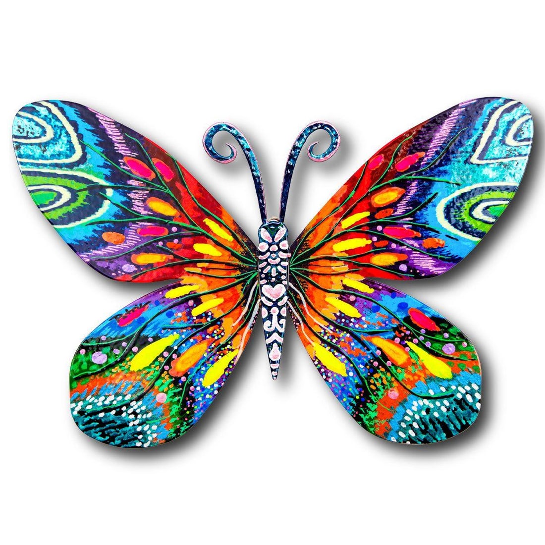 Patricia Govezensky- Original Painting on Cutout Steel "Butterfly": Artist: Patricia Govezensky. Medium: Original Painting on Cutout Steel. Title: Butterfly. Size: 8" x 12". Signature: Hand Signed by the artist. Certificate of Authenticity: From the publisher. Referen