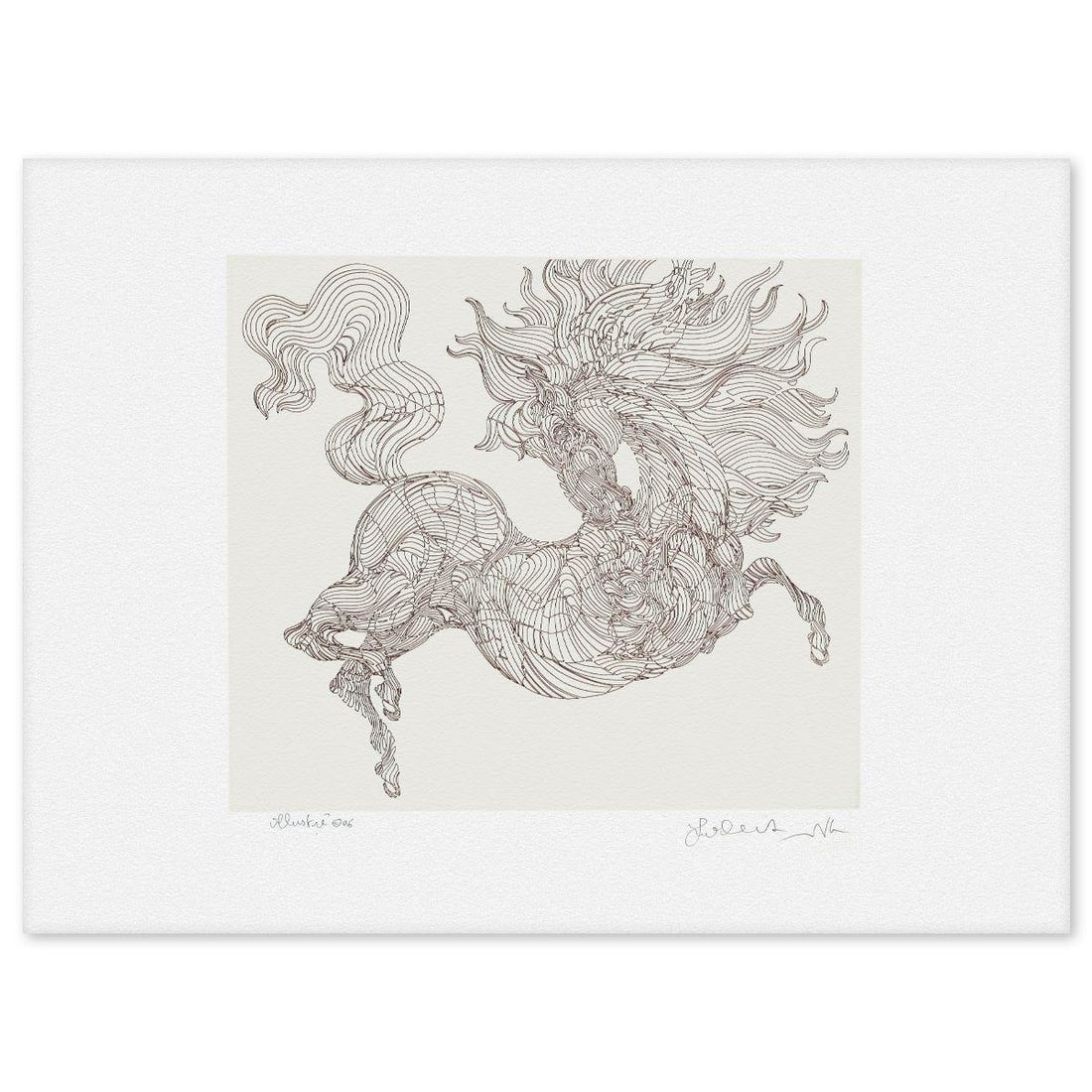 Guillaume Azoulay- Etching "Illustre": Artist: Guillaume Azoulay. Medium: Etching. Title: Illustre. Size: 20" x 26". Signature: Hand Signed. Reference#: 74600.