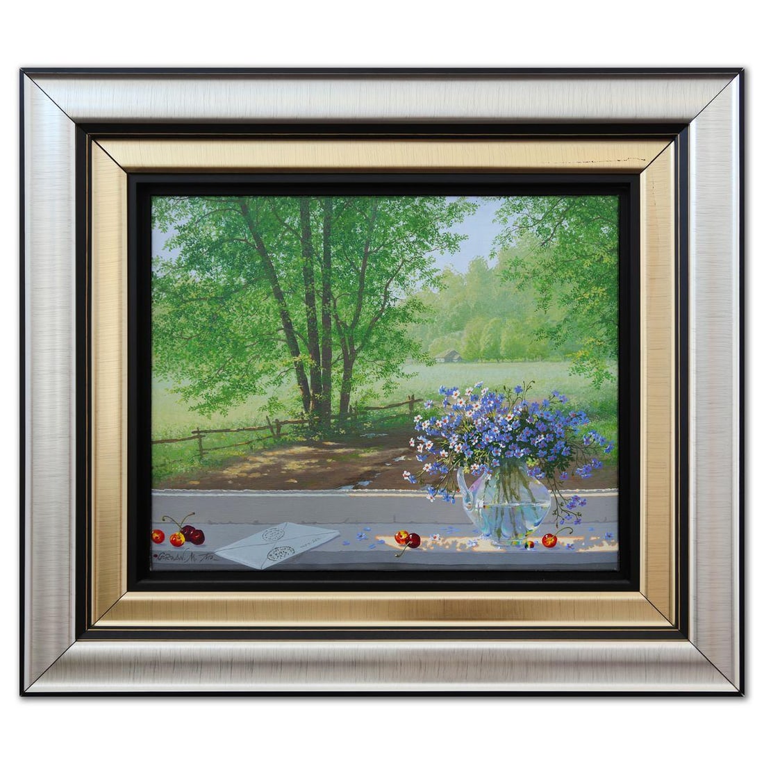 Michael Gorban- Original Oil on Canvas "At the Window": Artist: Michael Gorban. Medium: Original Oil on Canvas. Title: At the Window. Size: 16" x 20". Signature: Hand Signed by the artist. Certificate of Authenticity: Is included. Reference#: 32799.