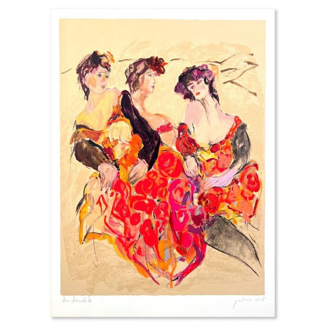 Lea Avizedek, Hand Signed, Numbered Limited Edition with Letter of Authenticity.: This is a limited edition on paper by Lea Avizedek. The piece comes hand signed by the artist, numbered, and with a letter of authenticity. Measures approximately 25" x 18". Reference#: 89756.