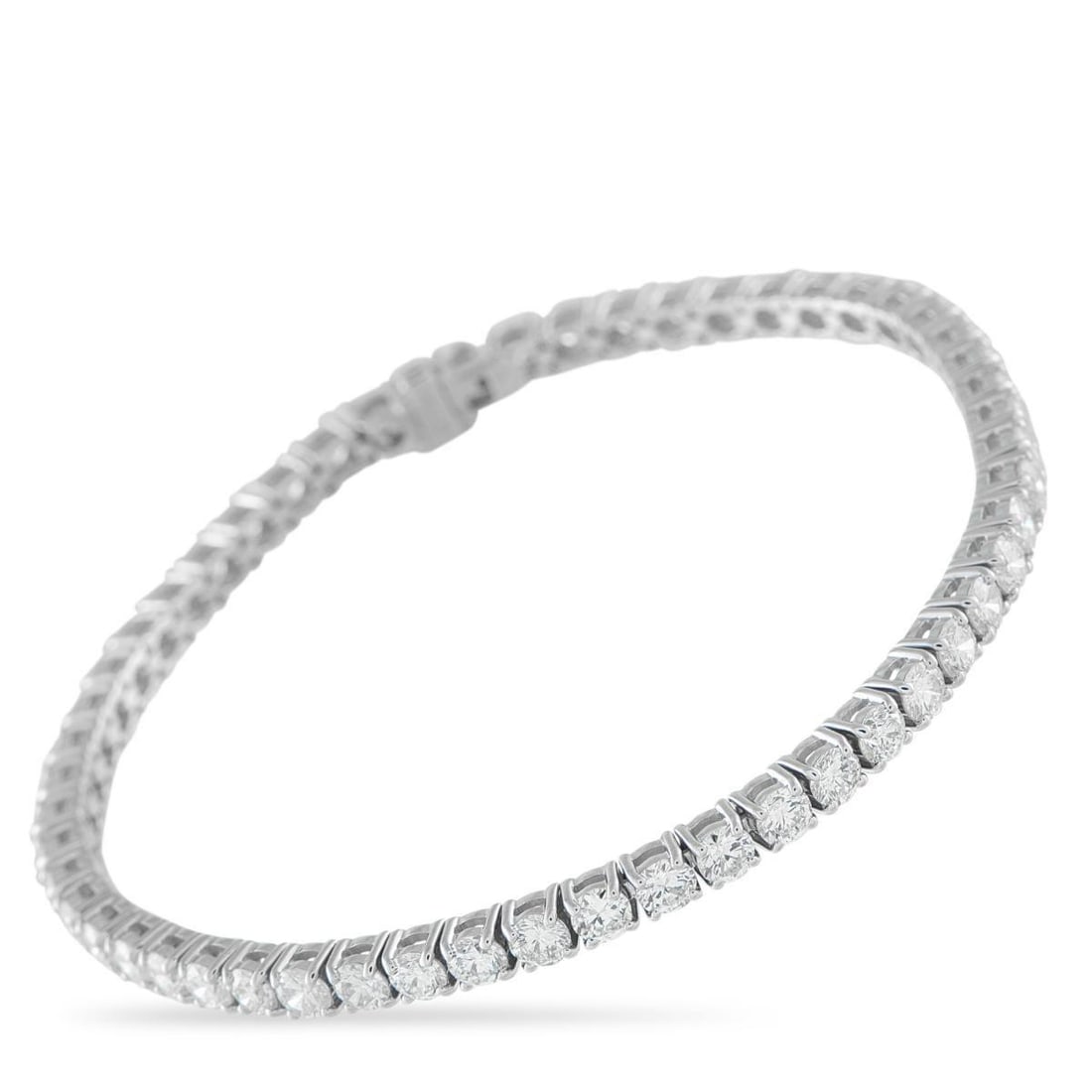 14K WHITE GOLD 7.0CT DIAMOND TENNIS BRACELET (1 of 3)