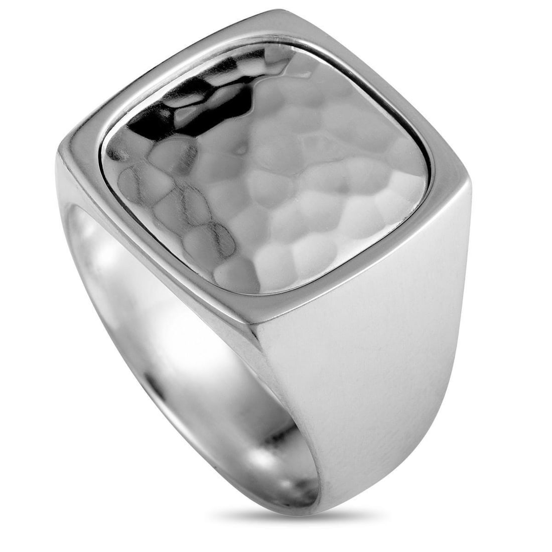 GEORG JENSEN SMITHY SIGNET SILVER BAND RING (1 of 6)