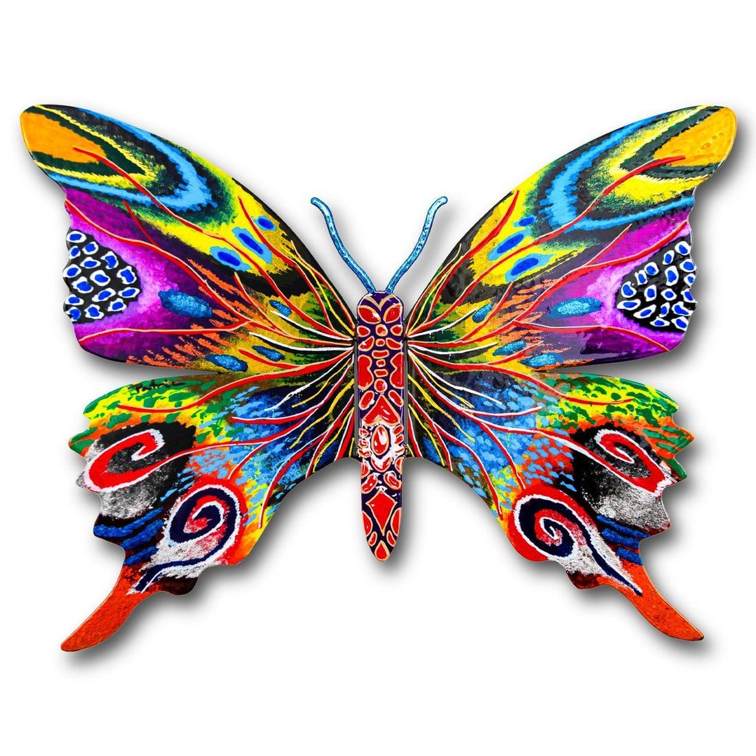 Patricia Govezensky- Original Painting on Cutout Steel "Butterfly": Artist: Patricia Govezensky. Medium: Original Painting on Cutout Steel. Title: Butterfly. Size: 8.5" x 11.5". Signature: Hand Signed by the Artist. Certificate of Authenticity: From the publisher. Ref
