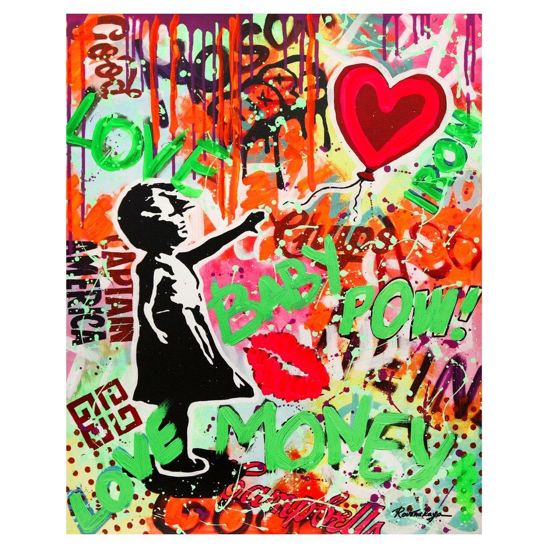 Nastya Rovenskaya- Mixed Media on Canvas "The Ballon" (1 of 2)