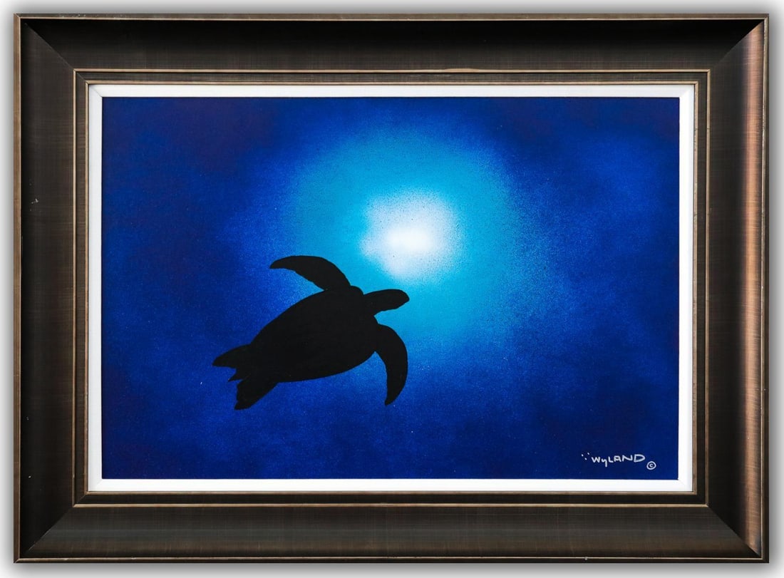 Wyland- Original Painting on Canvas "Sea Turtle" (1 of 3)