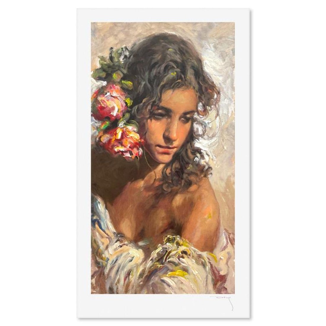 Royo, "Estudio" Limited Edition Printer's Proof Serigraph, Numbered and Hand Signed with Letter of: Estudio is a limited edition printer's proof serigraph on paper by Royo, numbered and hand signed by the artist. Includes Letter of Authenticity. Measures approx. 23" x 14.5" (border), 18.5" x 10.5" (