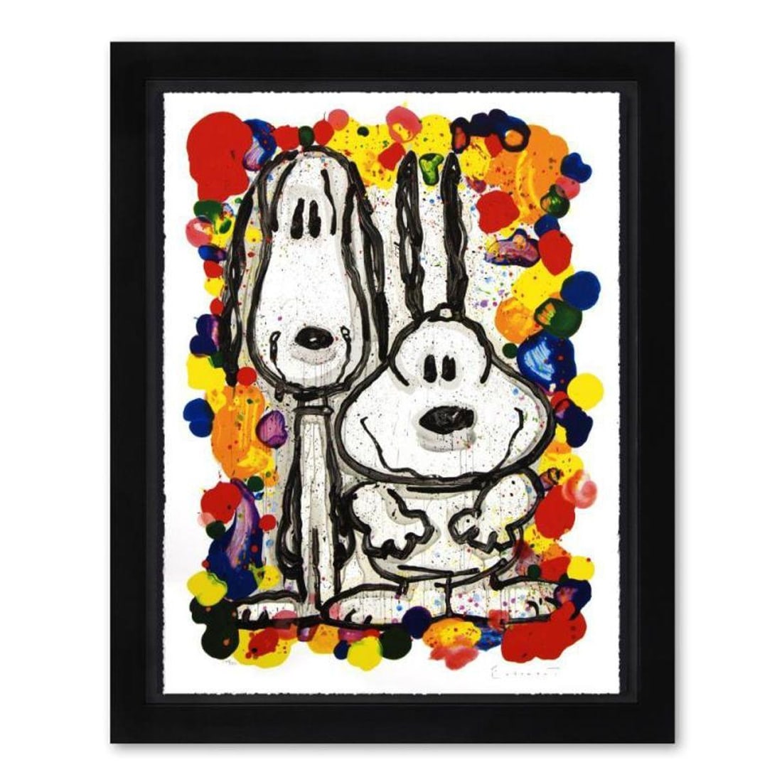 Tom Everhart, "Wait Watchers" Framed Limited Edition Hand Pulled Original Lithograph. Hand Signed,: Wait Watchers is a limited edition hand pulled original lithograph on museum quality deckle-edge paper by Tom Everhart. The piece is numbered, and hand signed by the artist. This is one of the final E