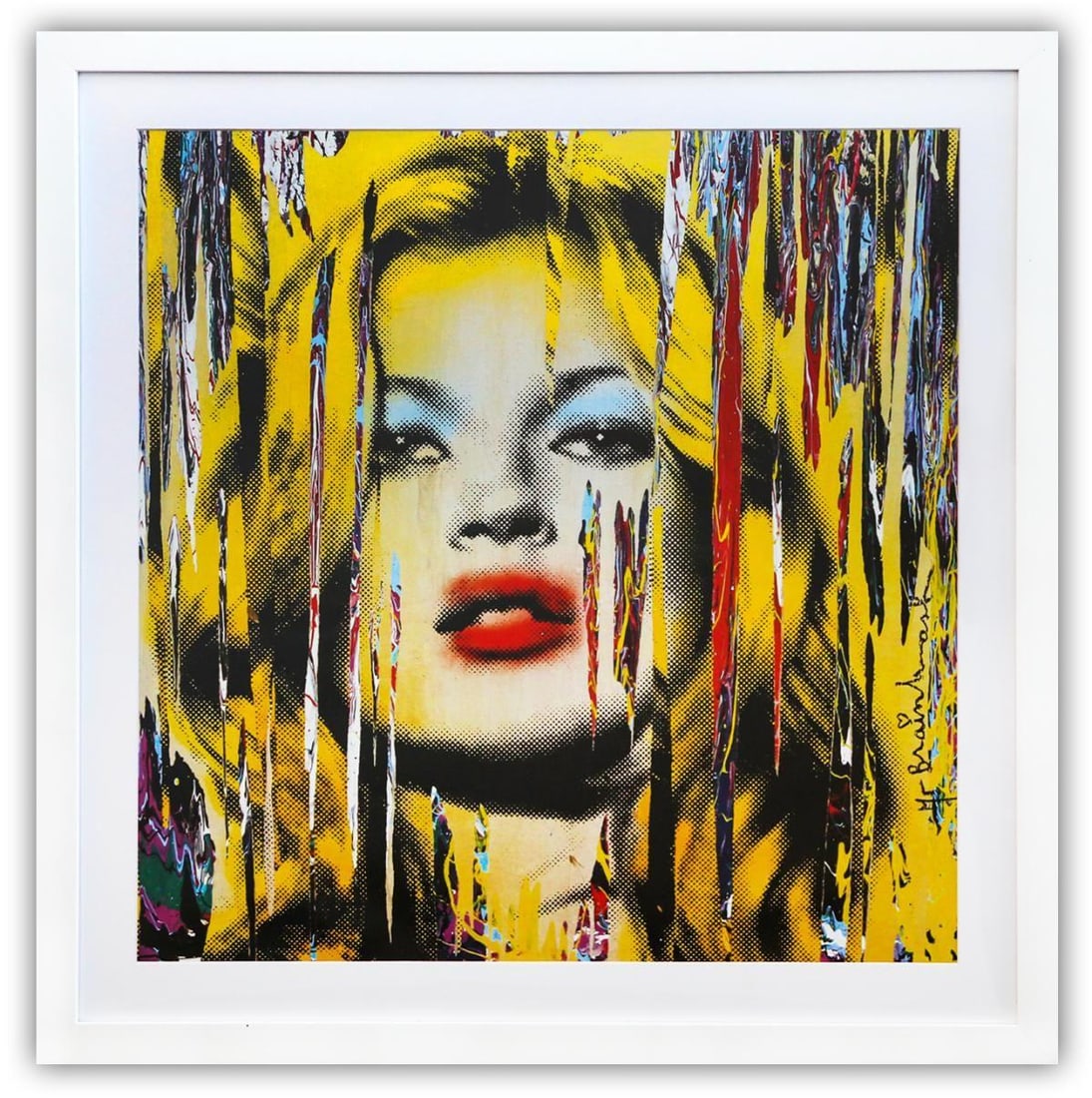 Mr. Brainwash- Offset Lithograph: Artist: Mr. Brainwash. Medium: Offset Lithograph. Size: 23" x 23". Measures approx. 29" x 29" (framed). Signature: Signed in plate. Certificate of Authenticity: Is included. Additional: Custom framed.