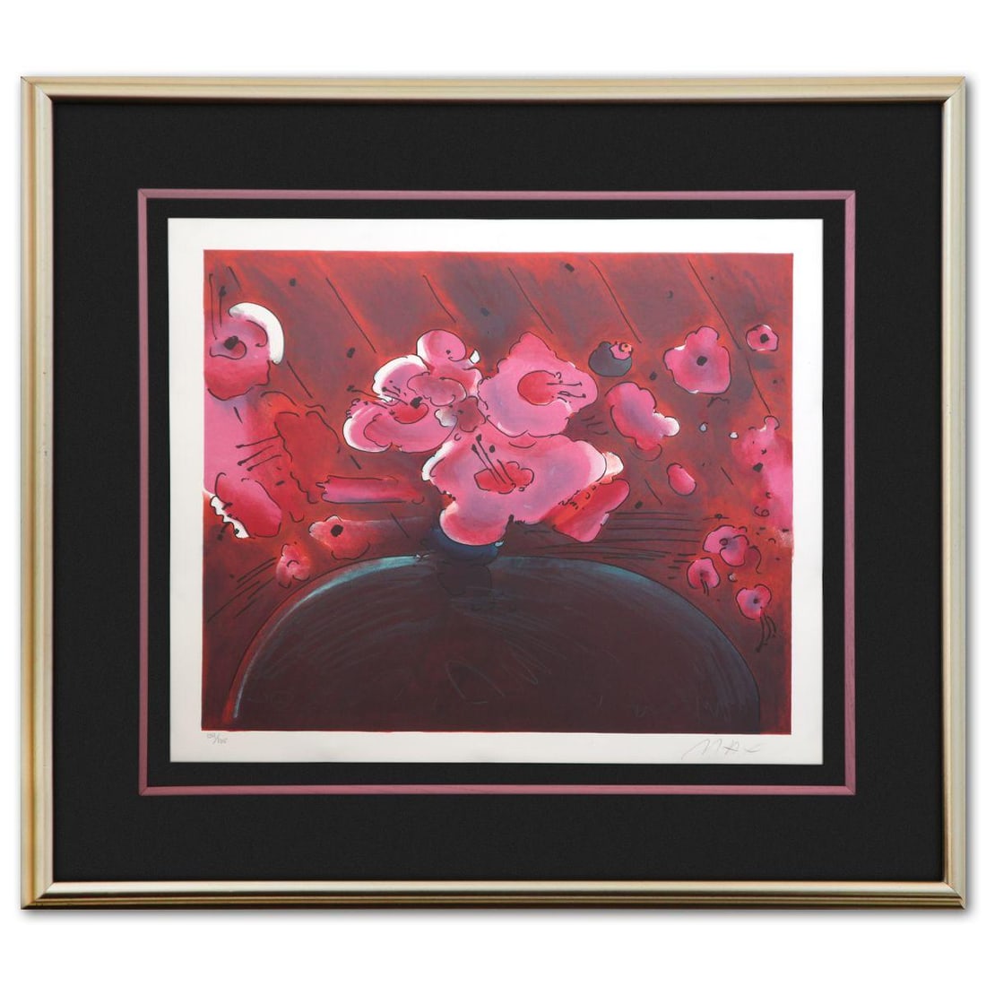 Peter Max- Vintage Lithograph: Artist: Peter Max. Medium: Vintage Lithograph. Size: 21" x 26". Measures approx. 33" x 36" (framed). Signature: Hand signed and numbered. Additional: 139/165. Reference#: 10122.