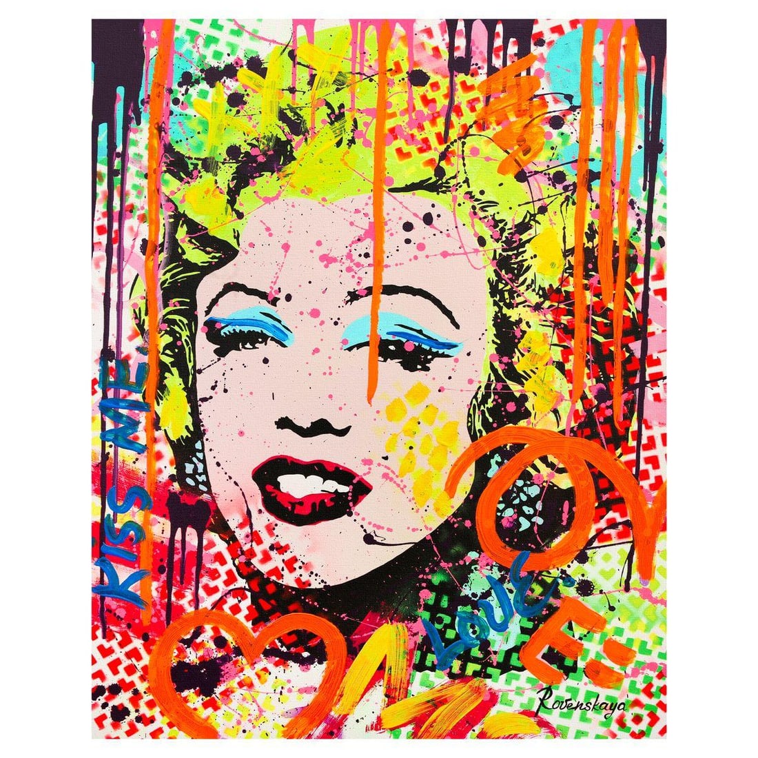 Nastya Rovenskaya- Mixed Media on Canvas "Happiness by Monroe" (1 of 2)