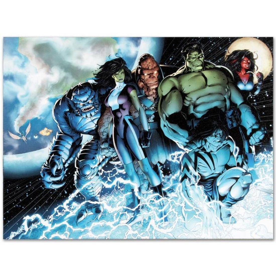 Marvel Comics "Incredible Hulks #615" Numbered Limited Edition Giclee on Canvas by Barry Kitson with: A piece of comic book history, this limited edition, from original art by Barry Kitson, depicting Hulk and She-Hulk. Barry Kitson got his start at Marvel UK by penciling Spider-Man, and now works on t