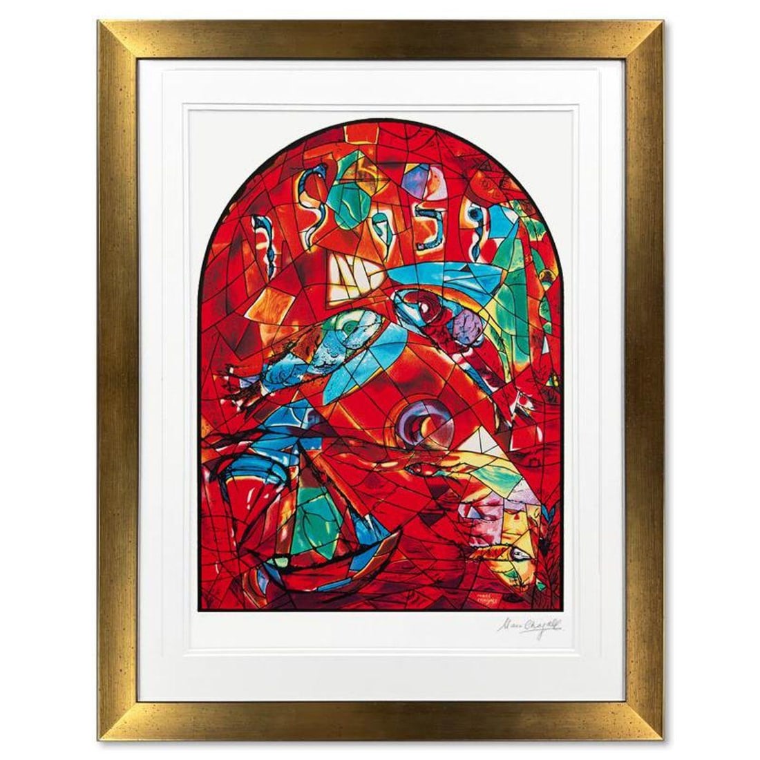 Marc Chagall (1887-1985), "Zebulun" Framed Limited Edition Serigraph with Letter of Authenticity.: Zebulun is a framed limited edition serigraph on paper by Marc Chagall (1887-1985). Authorized by the Chagall Estate and ADAGP Paris , the piece is plate signed and comes with a letter of authenticity