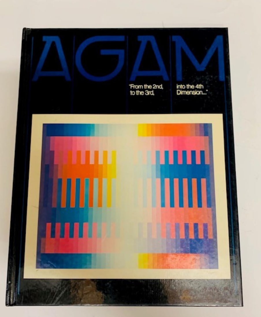 Yaacov Agam- Agam book with drawing: Artist: Yaacov Agam. Medium: Agam book with drawing. Reference#: 24965.
