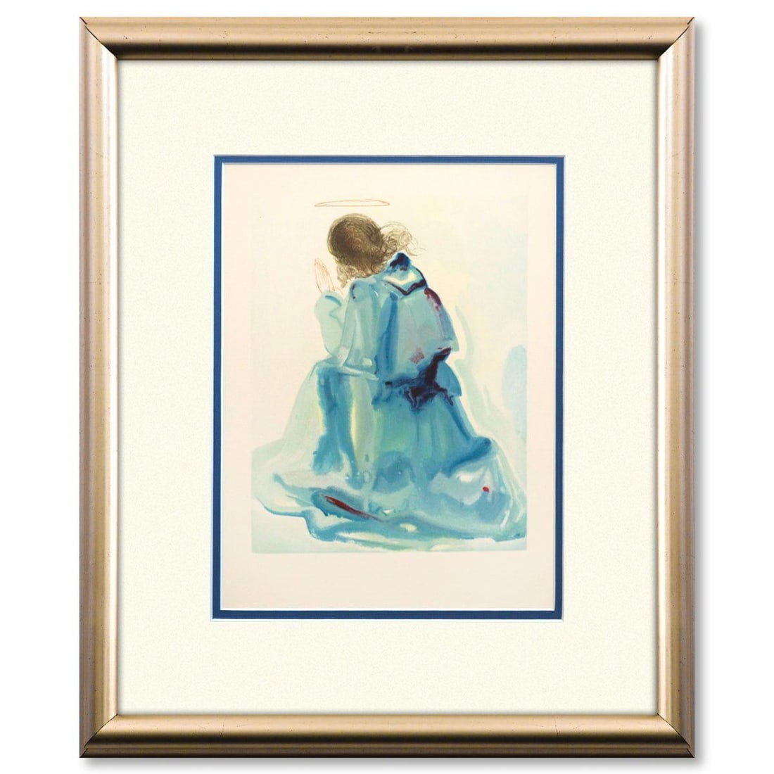 Salvador Dali- Original Color Woodcut on B.F.K. Rives Paper "Paradise 2": Artist: Salvador Dali. Medium: Original Color Woodcut on B.F.K. Rives Paper. Title: Paradise 2. Size: 13" x 10". Measures approx. 20.5" x 17.5" (framed). Certificate of Authenticity: Is included. Refe