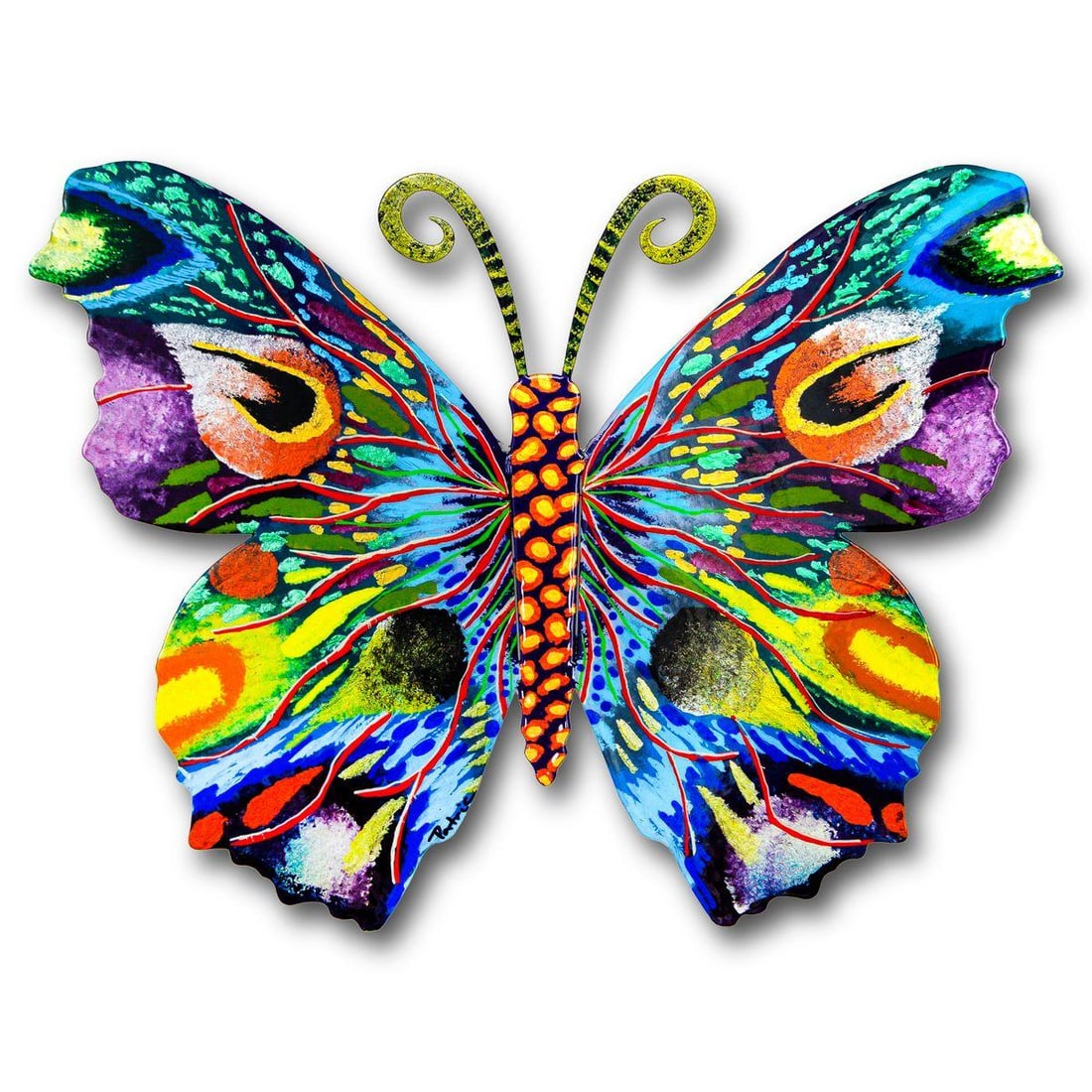 Patricia Govezensky- Original Painting on Cutout Steel "Butterfly": Artist: Patricia Govezensky. Medium: Original Painting on Cutout Steel. Title: Butterfly. Size: 9" x 12". Signature: Hand Signed by the Artist. Certificate of Authenticity: Is included. Reference#: 30