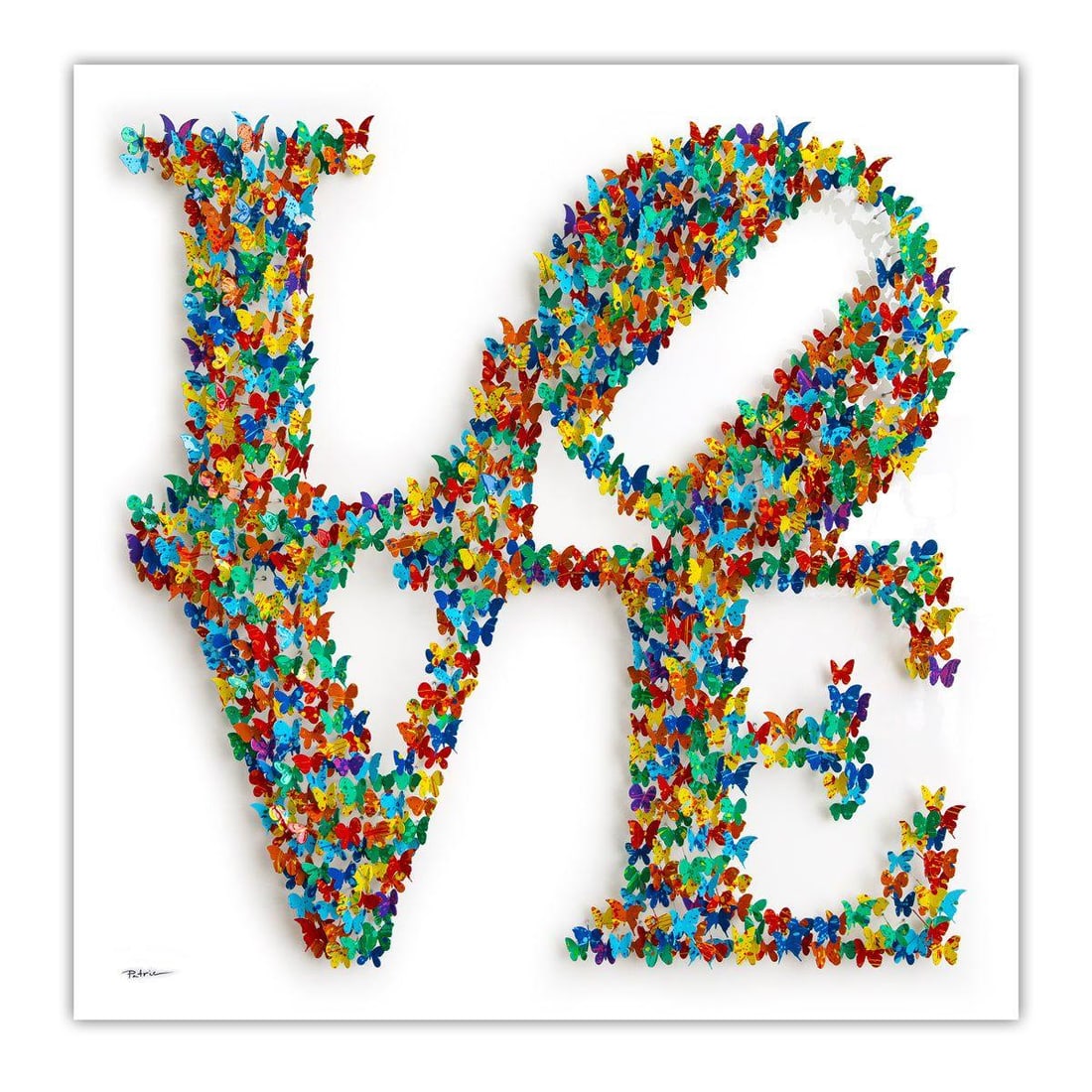 Patricia Govezensky- Original 3D Metal Art on Wood "Shape of Love" (1 of 7)