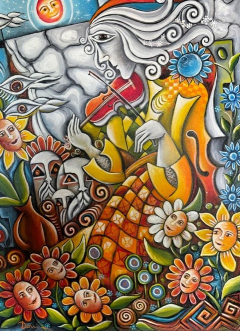 A. Doni- Original painting on canvas: Artist: A. Doni. Medium: Original painting on canvas. Size: 18" x 24". Signature: Signed by the artrist . Reference#: 25137.