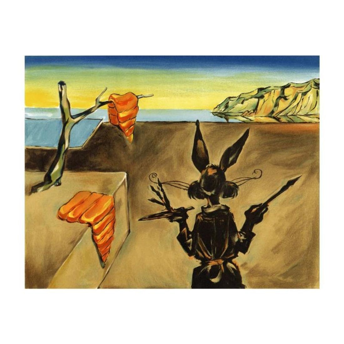 Chuck Jones "Persistence Of Carrots" Hand Signed Limited Edition Fine Art Stone Lithograph.: Persistence Of Carrots is a limited edition stone lithograph on paper. The piece is numbered, hand signed by Chuck Jones (1912-2002), and includes a Certificate of Authenticity! Measures Approx: 20" x