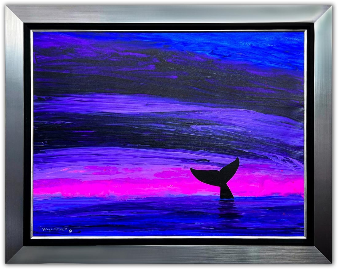 Wyland- Original Painting on Canvas "Whale Tale": Artist: Wyland. Medium: Original Painting on Canvas. Title: Whale Tale. Size: 36" x 48". Measures approx. 44" x 56" (framed). Signature: Hand Signed by the artist. Certificate of Authenticity: Is incl