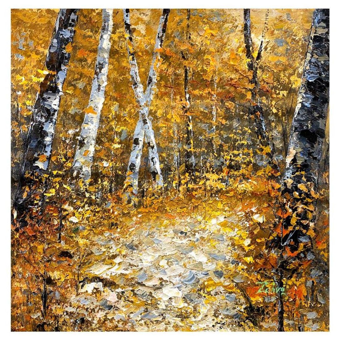 Zahra, Original Acrylic Painting on Canvas, Hand Signed with Letter of Authenticity.: This is an original acrylic painting on canvas by Zahra, hand signed by the artist. Includes Letter of Authenticity. Measures approx. 24" x 24" (image).