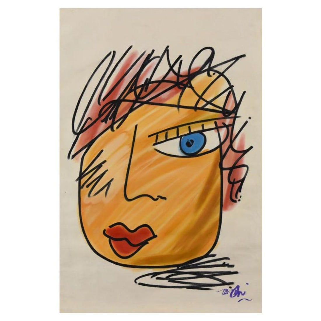 Mani, Original Acrylic Painting on Canvas (24" x 36"), Hand Signed with Letter of Authenticity.: This is an original acrylic painting on canvas by Mani, hand signed by the artist. Includes Letter of Authenticity. Measures approx. 24" x 36" (image).