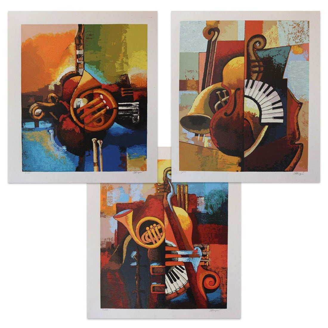 Igor Kovalev- Set of 3 Serigraph on Paper "Symphony II, Symphony III, Symphony IV" (1 of 4)