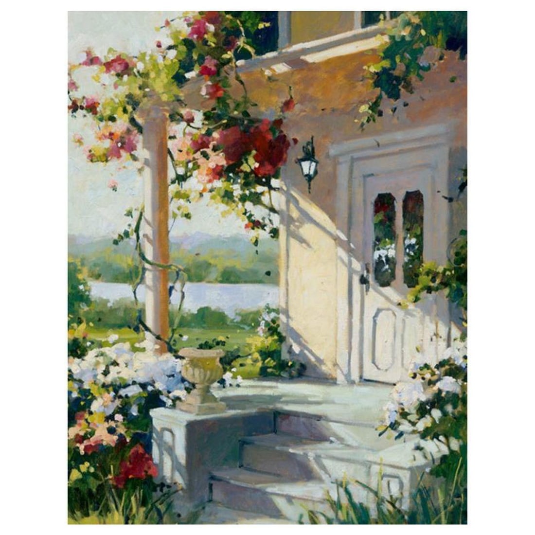 Marilyn Simandle, "Summer Villa" Limited Edition on Canvas, Numbered and Hand Signed with Letter of: Summer Villa is a limited edition giclee on canvas by Marilyn Simandle, numbered and hand signed by the artist. Includes Letter of Authenticity. Measures approx. 24" x 30" (image).
