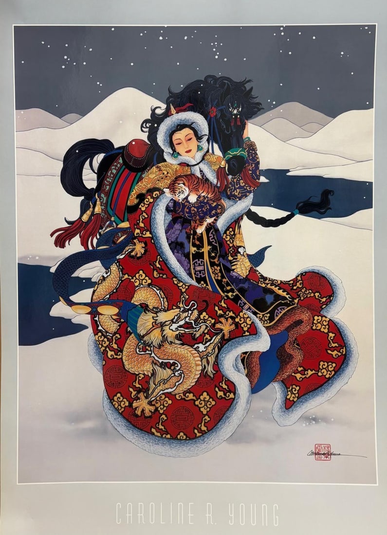 Caroline Young- Offset Litograph on Paper: Artist: Caroline Young. Medium: Offset Litograph on Paper. Size: 24" x 36". Signature: Hand Signed. Reference#: 25162.