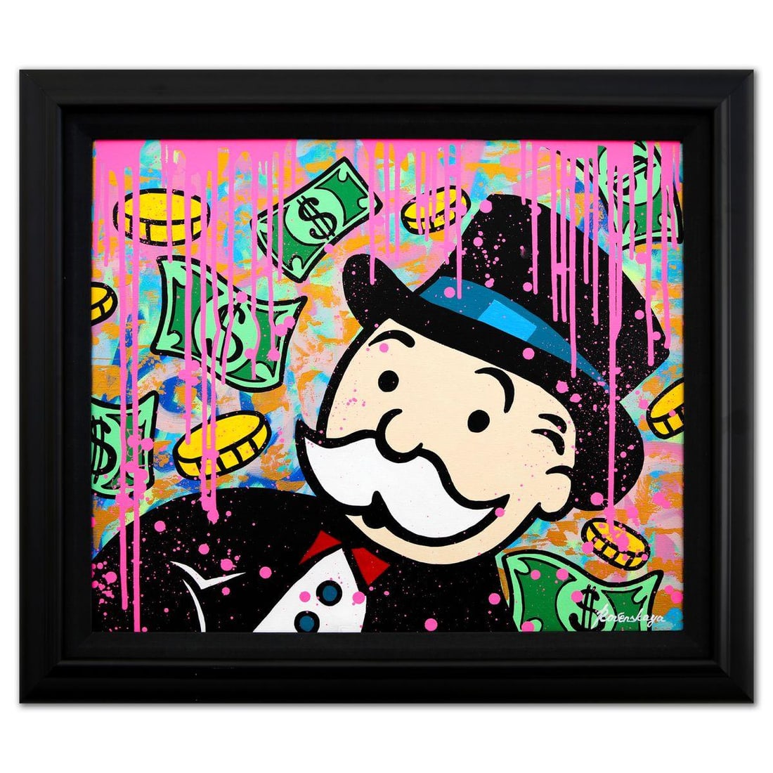 Nastya Rovenskaya- Original Oil on Canvas "Portrait of Wealth": Artist: Nastya Rovenskaya. Medium: Original Oil on Canvas. Title: Portrait of Wealth. Size: 20" x 24". Measures approx. 25" x 30" (framed). Signature: Hand Signed. Certificate of Authenticity: Is incl