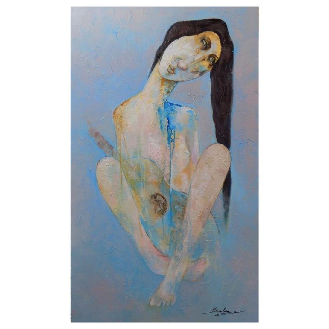 Berberyan, "Naked Truth (Bare Essentials)" Hand Signed Original Painting on Canvas with Letter of: Naked Truth (Bare Essentials) is an original acrylic mixed media painting on canvas by Ara Berberyan. The piece is hand signed and comes with a letter of authenticity. Measures approximately 40" x 24"