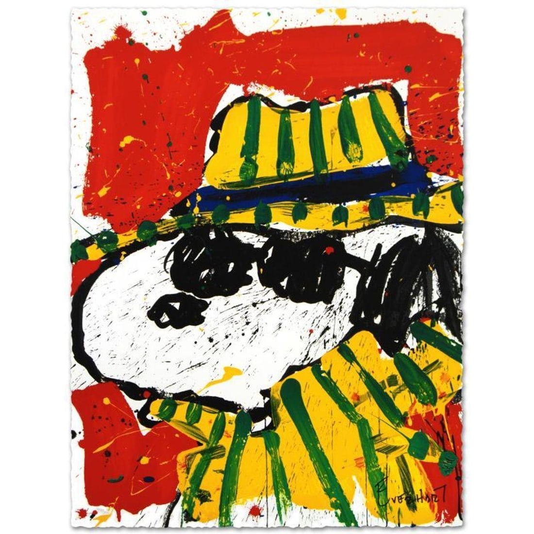 It's the Hat That Makes the Dude Limited Edition Hand Pulled Original Lithograph by Renowned Charles: It's the Hat That Makes the Dude is a limited edition hand pulled original lithograph on museum quality deckle-edge paper, numbered and hand signed by Tom Everhart. This is one of the final Everhart e