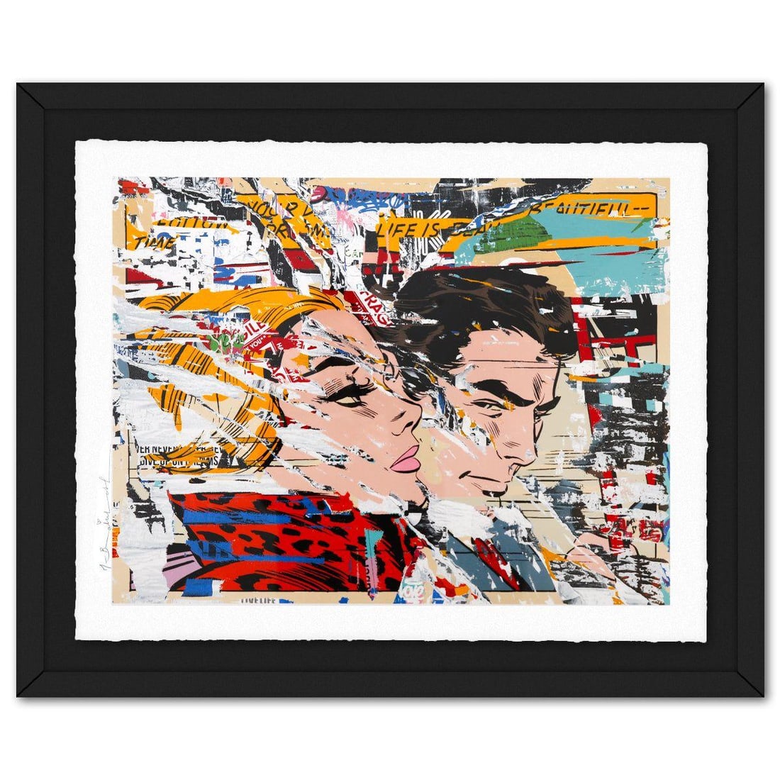 Mr. Brainwash- Silk Screen "You Drive Me Crazy": Artist: Mr. Brainwash. Medium: Silk Screen. Title: You Drive Me Crazy. Size: 23" x 29". Measures approx. 28" x 34" (framed). Signature: Hand signed and numbered by the artist. Certificate of Authentic
