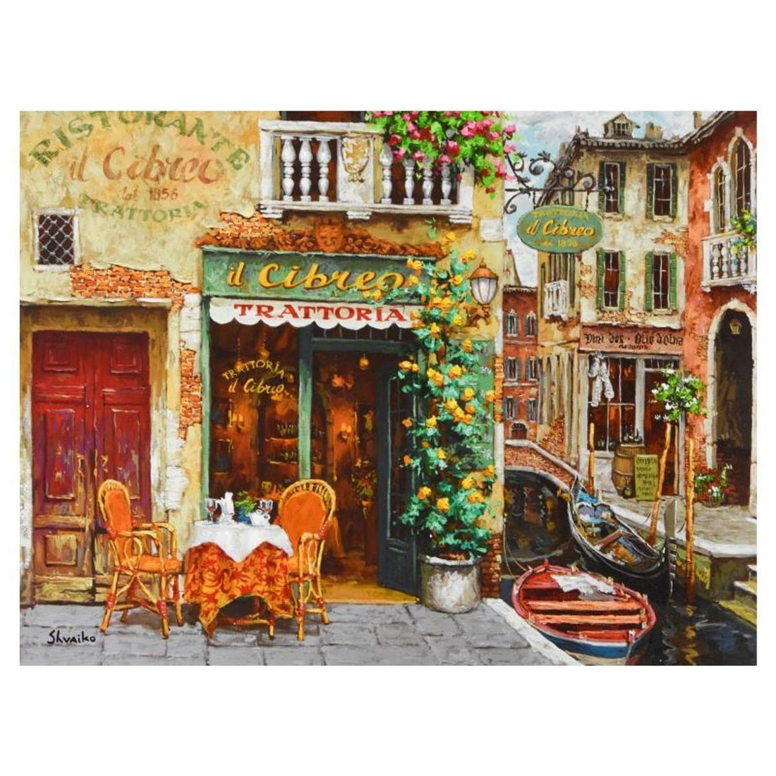 Viktor Shvaiko, "Il Cibero" Hand Embellished Limited Edition on Canvas, Numbered and Hand Signed: Il Cibero is a hand embellished limited edition giclee on canvas by Viktor Shvaiko, numbered and hand signed by the artist. Includes Letter of Authenticity. Measures approx. 32" x 24" (image). Referen