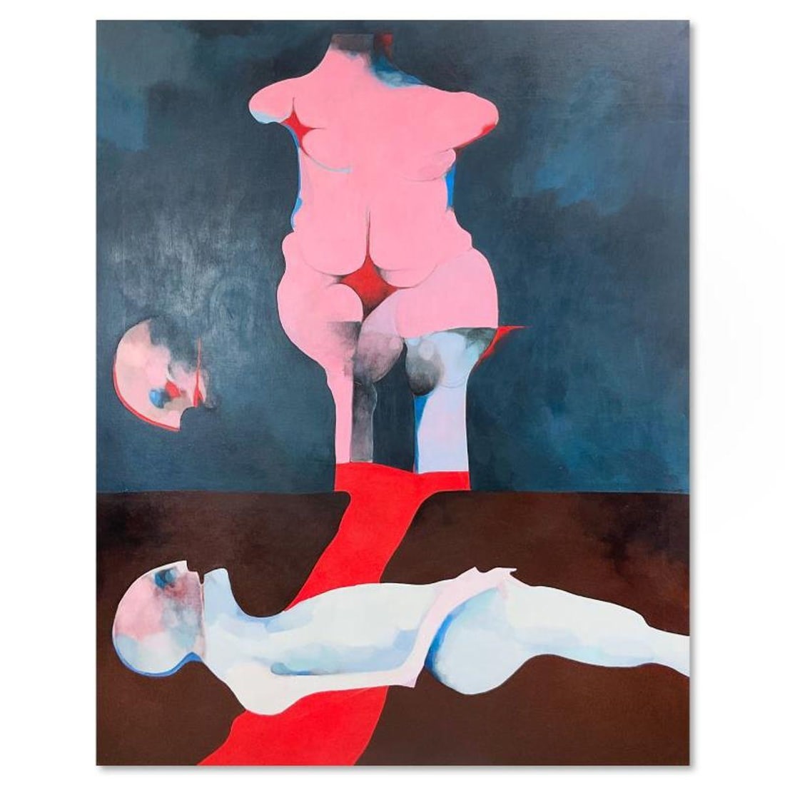 Milton Berwin (1925-2023), Original Painting on Canvas (60" x 48"), Dated 1982 and Hand Signed with: This is an original painting on stretched canvas by Milton Berwin (1925-2023), dated 1982 and hand signed by the artist. Includes Letter of Authenticity. Measures approx. 60" x 48" (image). Due to the