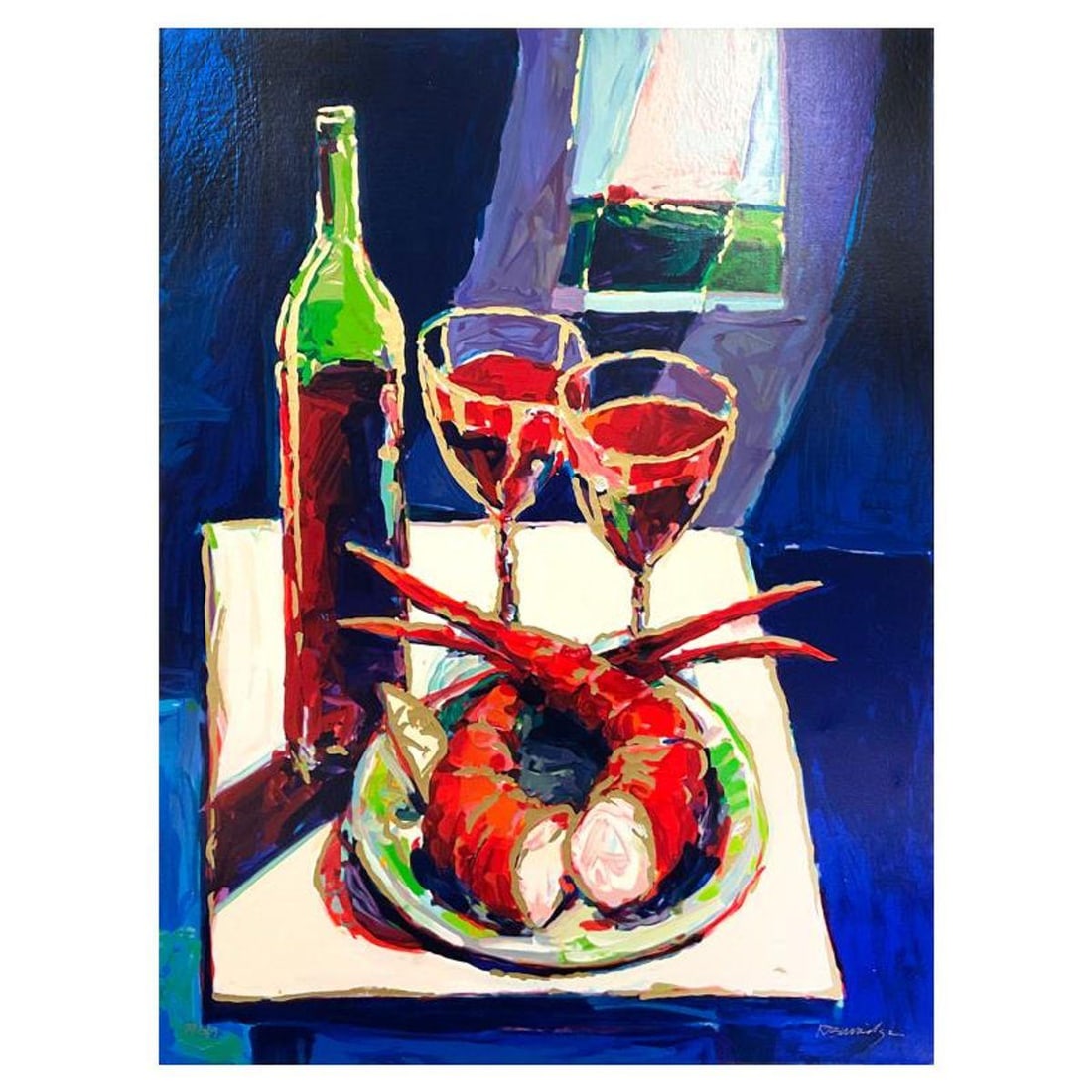 Robert Burridge, "Food for Thought" Limited Edition Printer's Proof Serigraph on Canvas, Numbered: Food for Thought is a limited edition printer's proof serigraph on Canvas by Robert Burridge, numbered 6/7 and hand signed by the artist. Includes Letter of Authenticity. Measures approx. 36" x 27" (i