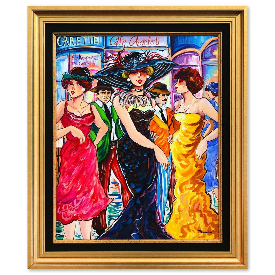 Patricia Govezensky- Original Acrylic on Canvas "An Abstract Exploration": Artist: Patricia Govezensky. Medium: Original Acrylic on Canvas. Title: An Abstract Exploration. Size: 20" x 16". Measures approx. 25" x 21" (framed). Signature: Hand signed by the artist. Certificate