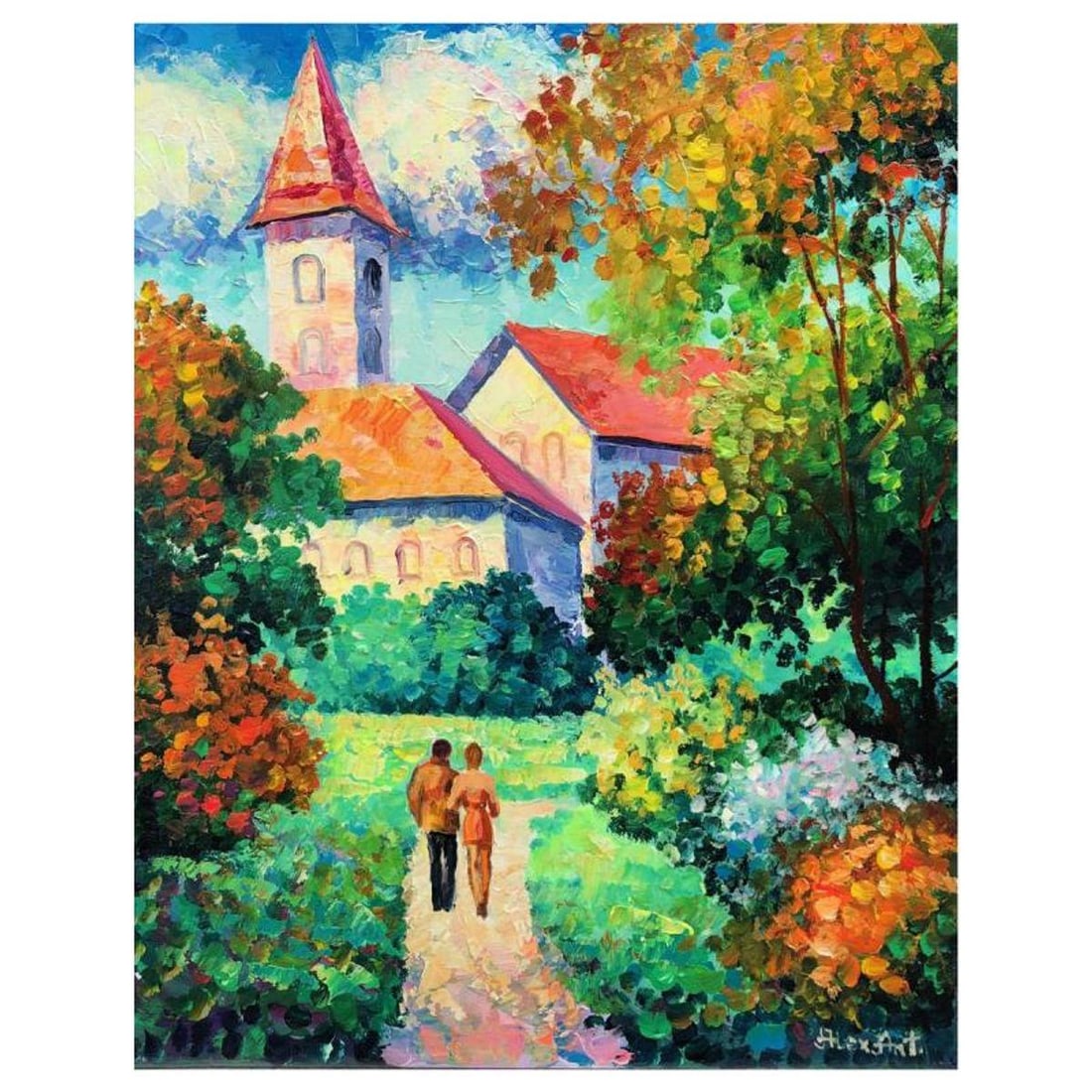 Alexander Antanenka, "Autumn Passion" Original Painting on Canvas, Hand Signed with Letter of: Autumn Passion is an original oil painting on stretched canvas by Alexander Antanenka. Hand signed by the artist, the piece comes with a letter of authenticity. Measures approximately 20" x 16" (image