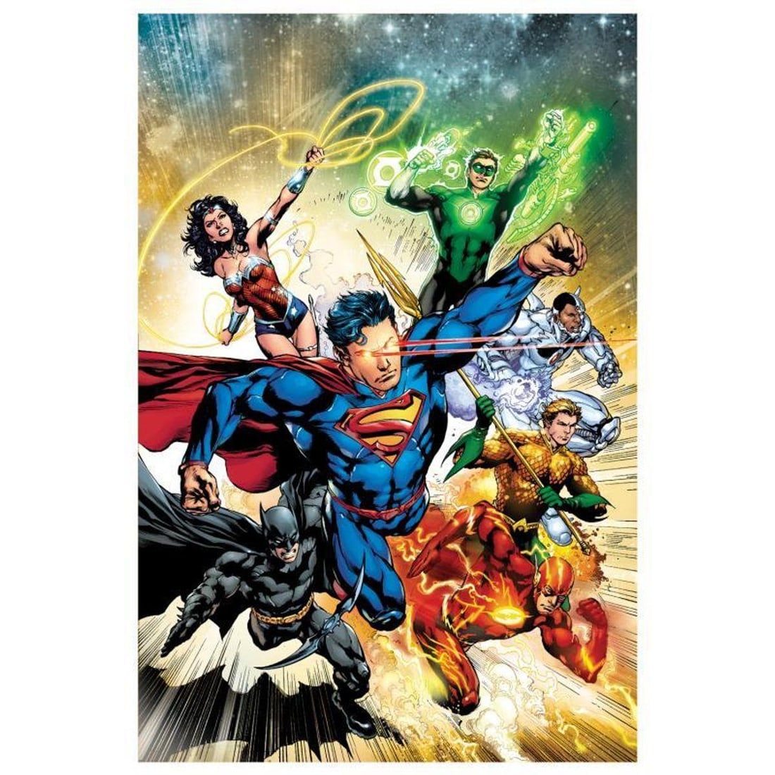 DC Comics, "Justice League #2" Numbered Limited Edition Giclee on Canvas by Ivan Reis with COA.: Justice League #2 is a limited edition giclee on canvas featuring art by Ivan Reis from the 2011 comic. This piece comes gallery wrapped and includes a certificate of authenticity. Measures approximat