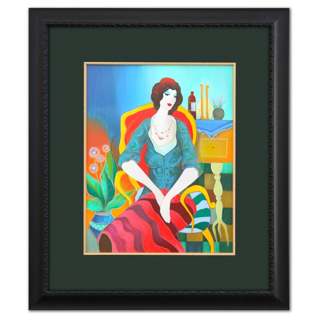 Itzchak Tarkay (1935–2012)- Serigraph on Paper "Clever Girl" (1 of 2)