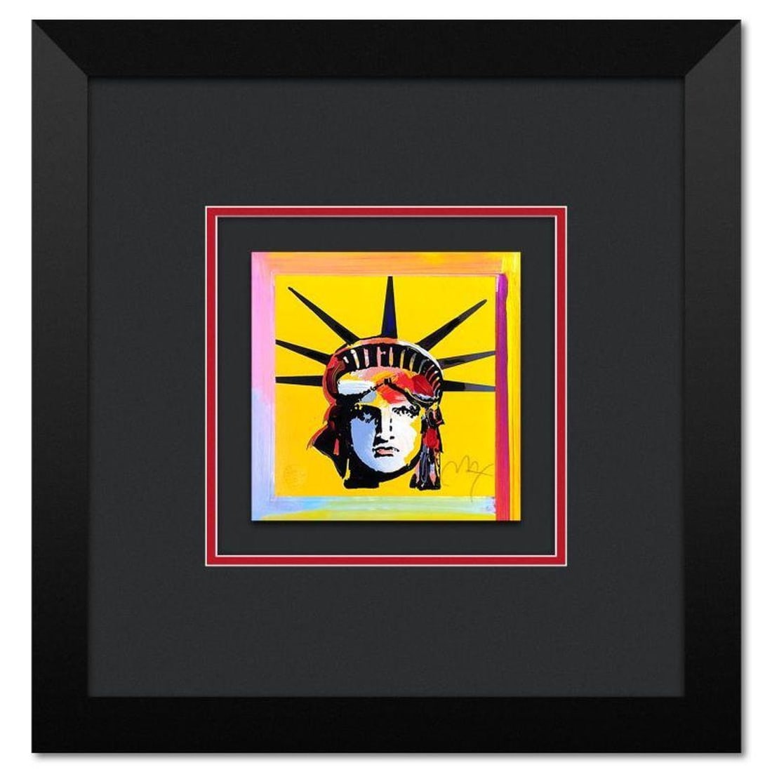 Peter Max, "Liberty Head XVI" Framed Limited Edition Lithograph, Numbered and Hand Signed with: Liberty Head XVI is a limited edition lithograph on paper by Peter Max, numbered and hand signed by the artist. This piece comes framed. Includes Certificate of Authenticity from Peter Max Studios. Me