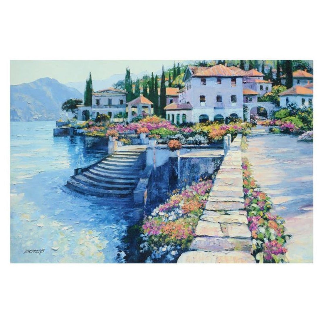 Howard Behrens (1933-2014), "Stairway To Carlotta" Limited Edition on Canvas, Numbered and Signed: Stairway To Carlotta is a limited edition giclee on canvas by Howard Behrens (1933-2014), numbered and bearing the authorized signature of the artist. This piece is from Behrens' Legacy Edition. Inclu