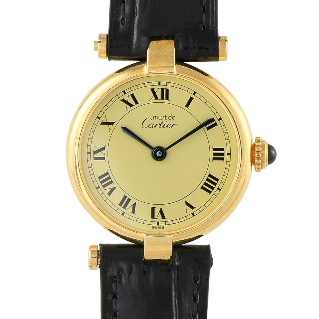 CARTIER MUST DE CARTIER VENDME CHAMPAGNE DIAL VERMEIL QUARTZ WATCH (1 of 4)