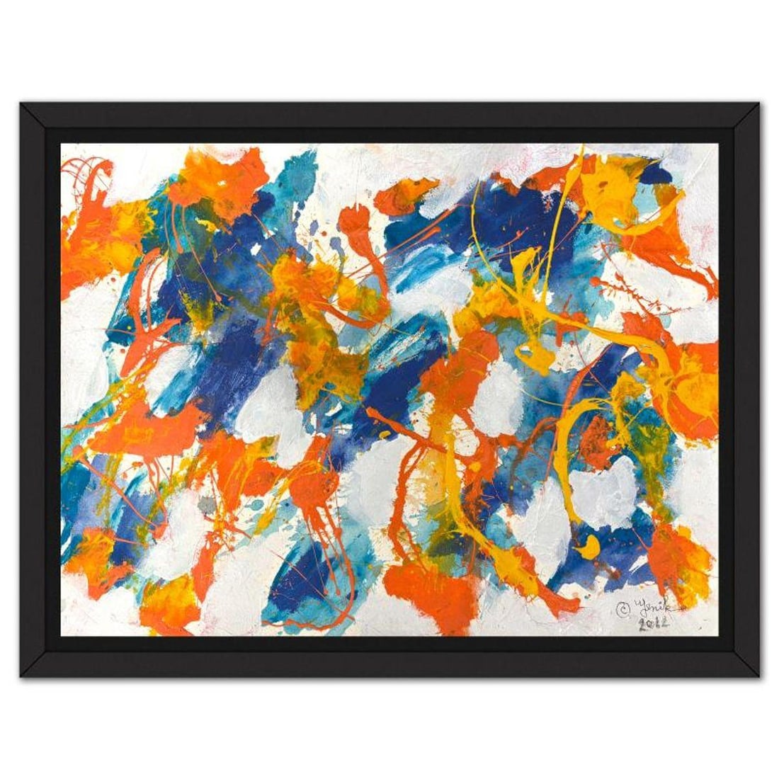 Jenik Cook, Framed Hand Signed Original Painting with Letter of Authenticity.: This is an original acrylic painting on paper by Jenik Cook. Hand signed by the artist, it includes Letter of Authenticity. This piece comes from the artist's personal collection. Measures approximate