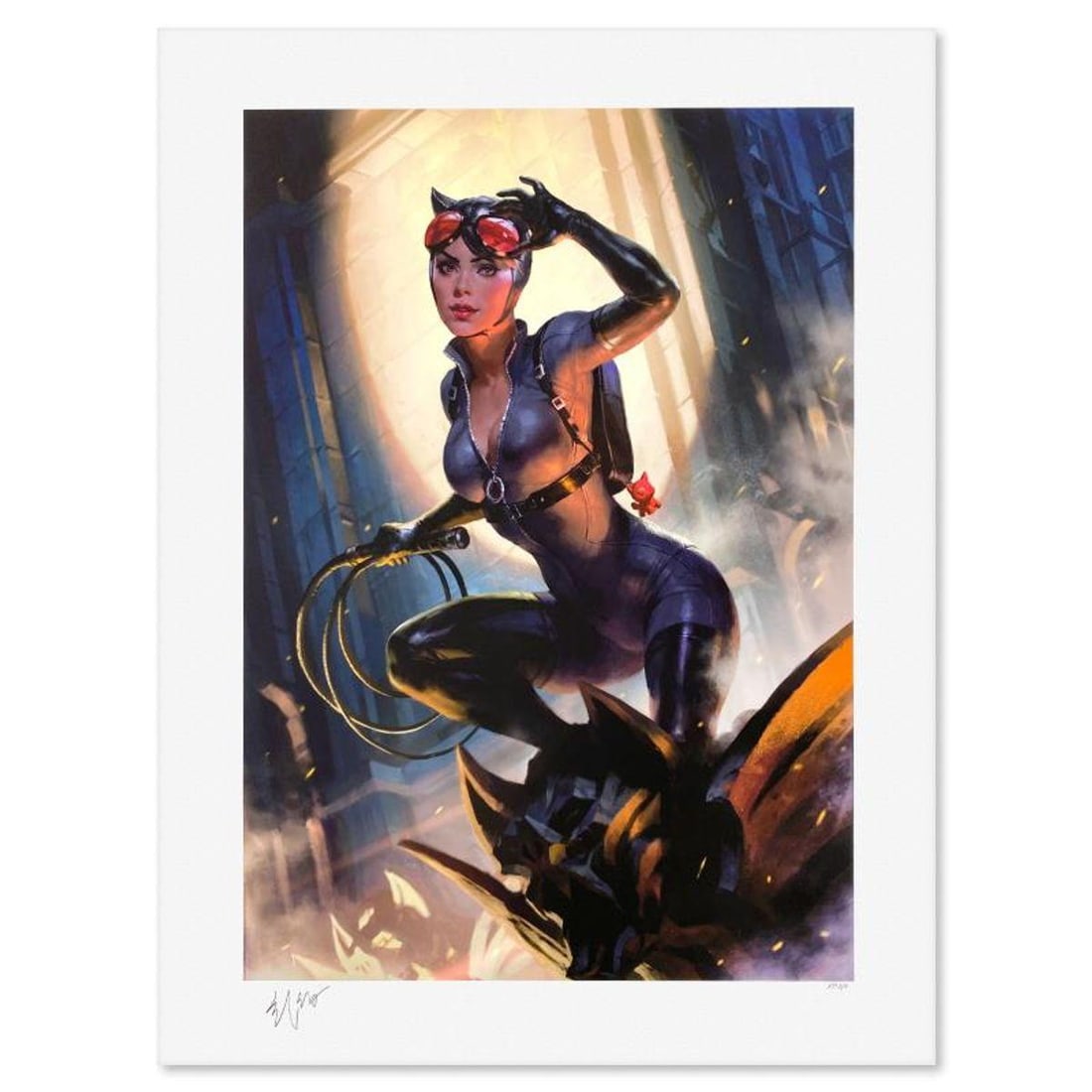 DC Comics & Heonhwa Choe, "Catwoman" Limited Edition, PP Numbered 3/4 and Signed with Letter of: Catwoman is a limited edition giclee on paper from DC Comics and Heonhwa Choe, PP numbered 3/4 and bearing the authorized signature of the artist. Includes Letter of Authenticity. Measures approx. 24"