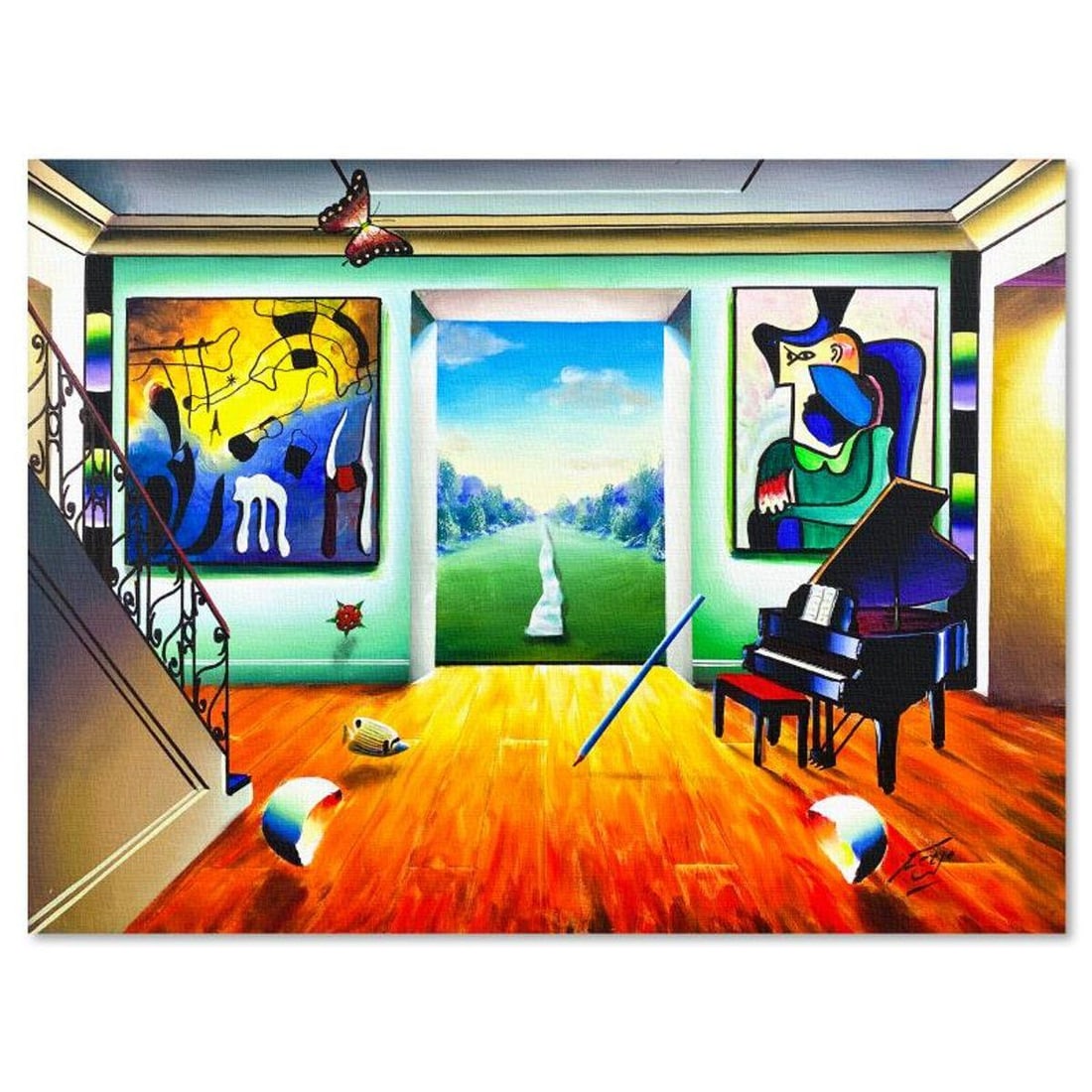 Ferjo, Original Oil Painting on Canvas, Hand Signed with Letter of Authenticity: This is an original oil painting on stretched canvas by Ferjo, hand signed by the artist. Includes Letter of Authenticity. Measures approx. 30" x 40" (image).